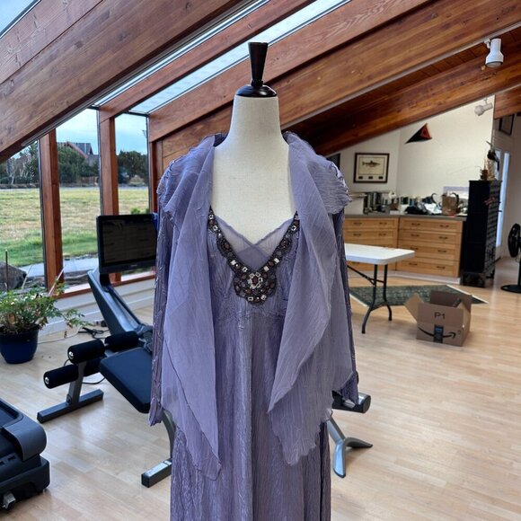 Kamarov Dress with Jacket Midi NWOT Embelished Purple - Picture 4 of 15